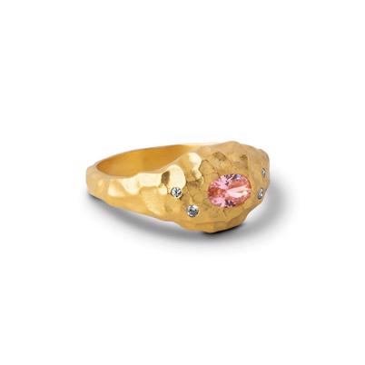 Enamel Copenhagen Leila Ring Clear Light Pink Gold Shop Online Hos Blossom